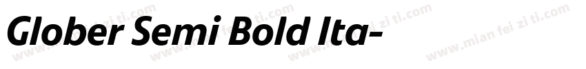 Glober Semi Bold Ita字体转换